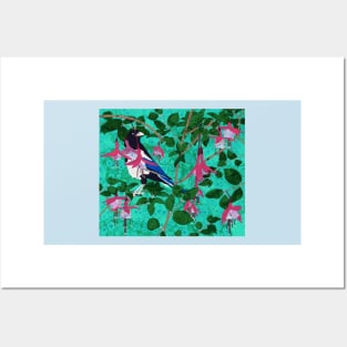 Magpie in the Fuchsia Posters and Art